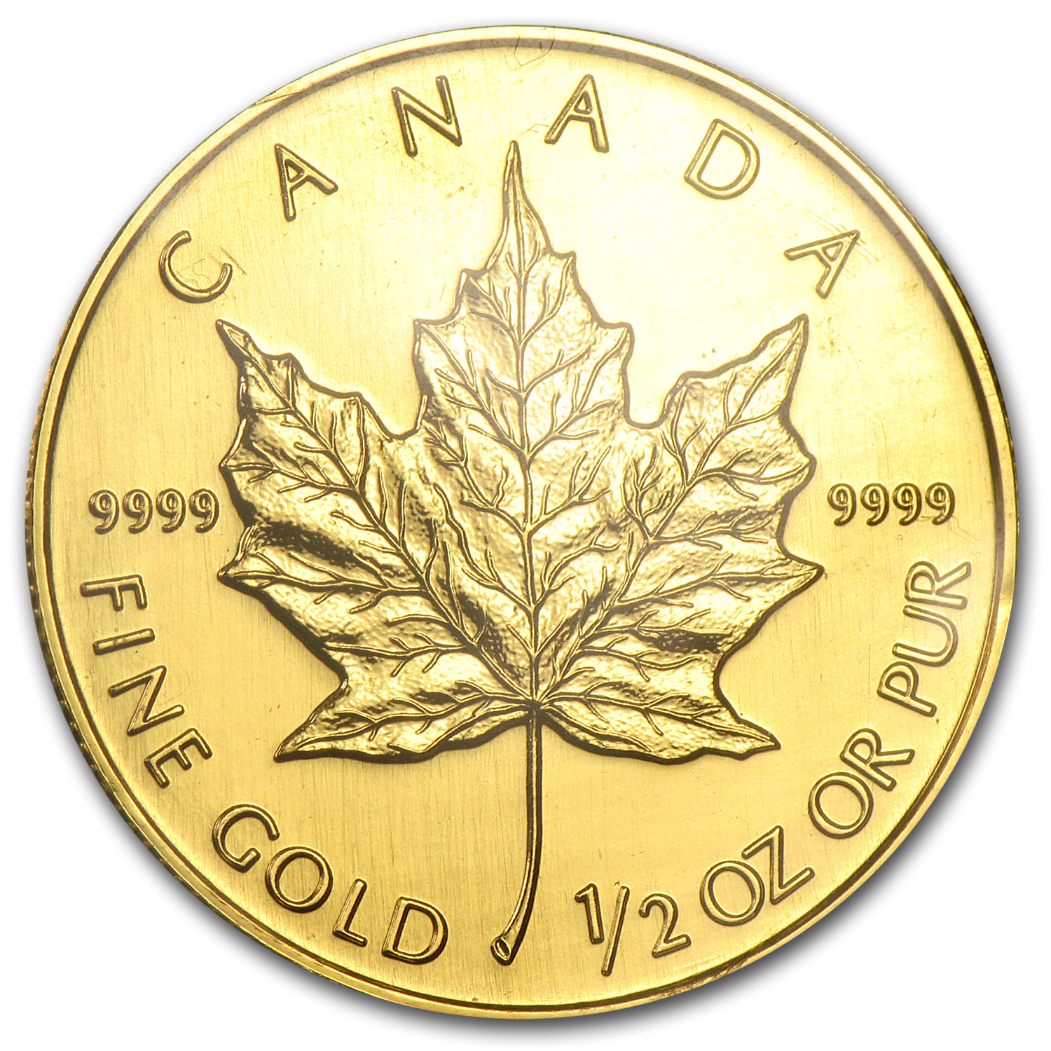 1993 Canada 1/2 oz Gold Maple Leaf BU