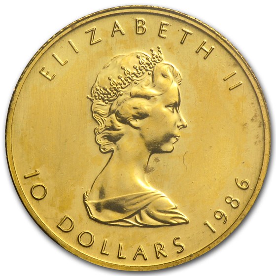 1986 Canada 1/4 oz Gold Maple Leaf BU
