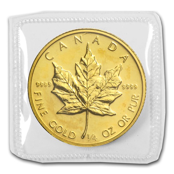 1986 Canada 1/4 oz Gold Maple Leaf BU