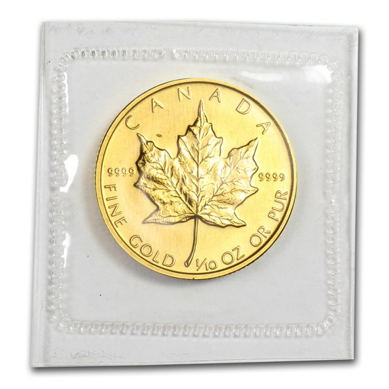 1986 Canada 1/10 oz Gold Maple Leaf BU