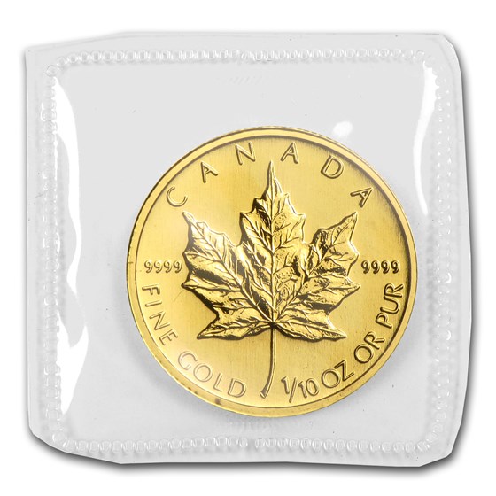 1993 Canada 1/10 oz Gold Maple Leaf BU