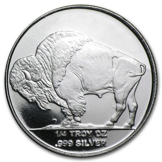 1/4 oz Silver Round - Buffalo