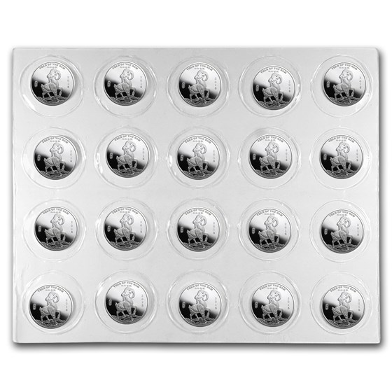 1/2 oz Silver Round - APMEX (2015 Year of the Ram)