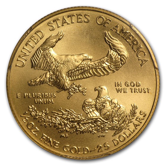 1/2 oz American Gold Eagle MS-70 PCGS (Random Year)