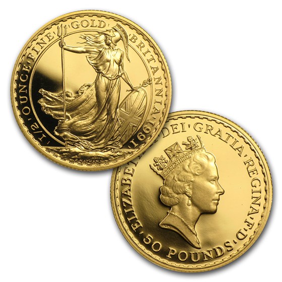 1991 4-Coin Gold Britannia Proof Set (w/Box &amp; COA)