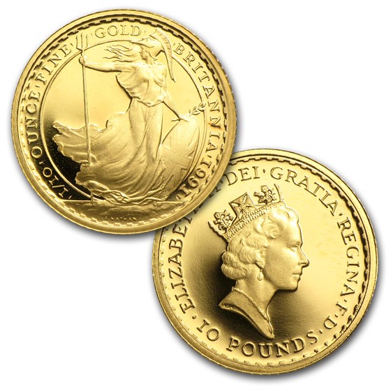 1991 4-Coin Gold Britannia Proof Set (w/Box &amp; COA)