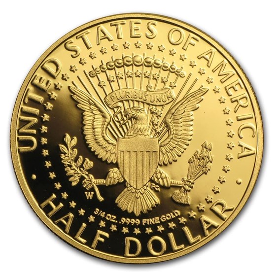 2014-W 3/4 oz Gold Kennedy Half Dollar Commem Proof (w/Box &amp; COA)