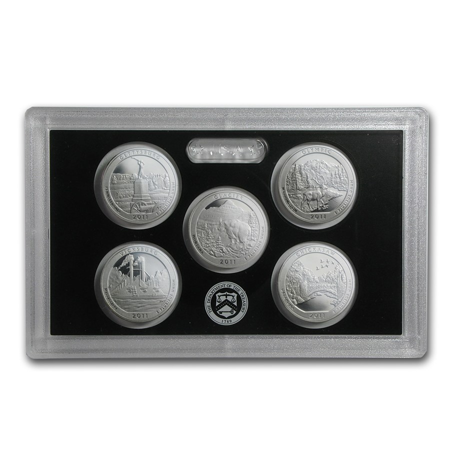 2011-S America the Beautiful Quarters Silver Proof Set