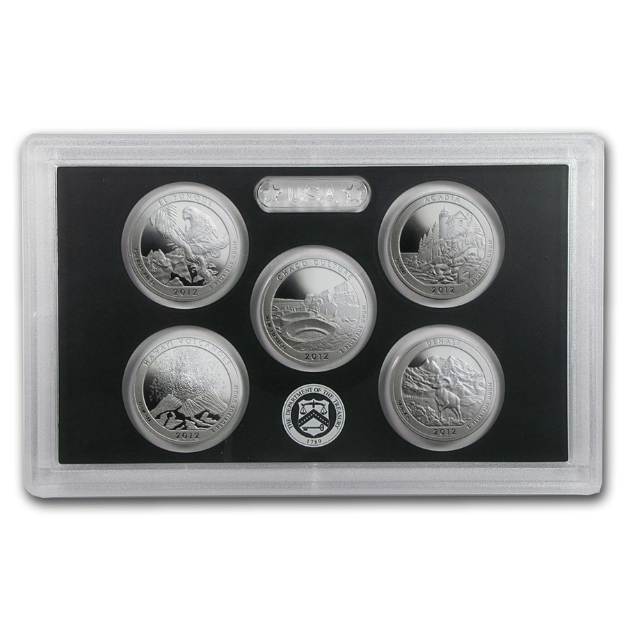 2012-S America the Beautiful Quarters Silver Proof Set