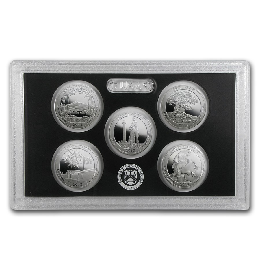 2013-S America the Beautiful Quarters Silver Proof Set