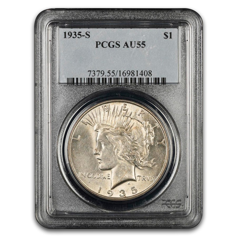 1935-S Peace Dollar AU-55 PCGS