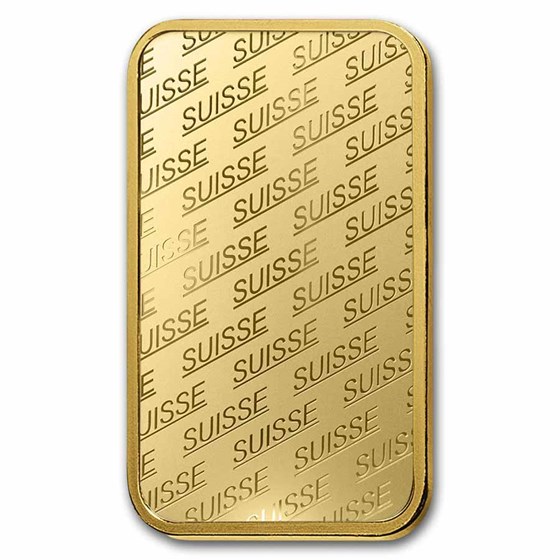 1 oz Gold Bar - PAMP Suisse (Suisse Logo, In Assay)