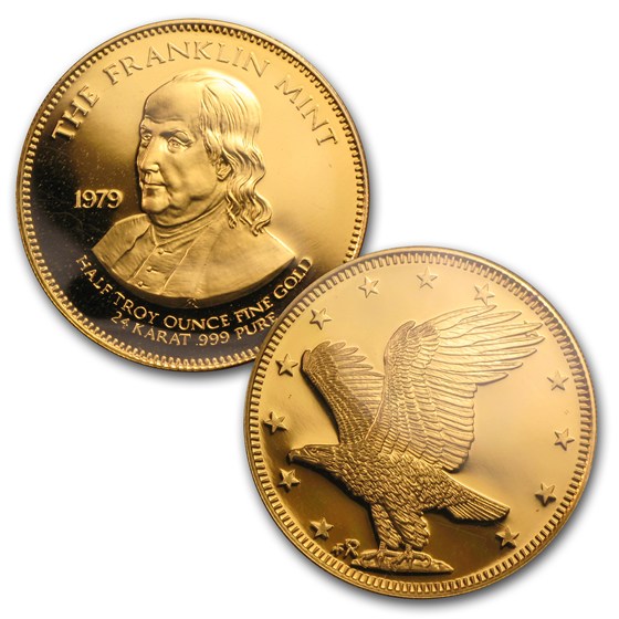 3-Piece Gold Proof Franklin Mint Set (Random Year, Ben Franklin)