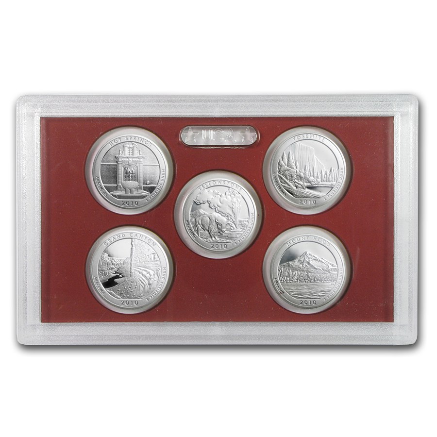 2010-S America the Beautiful Quarters Silver Proof Set
