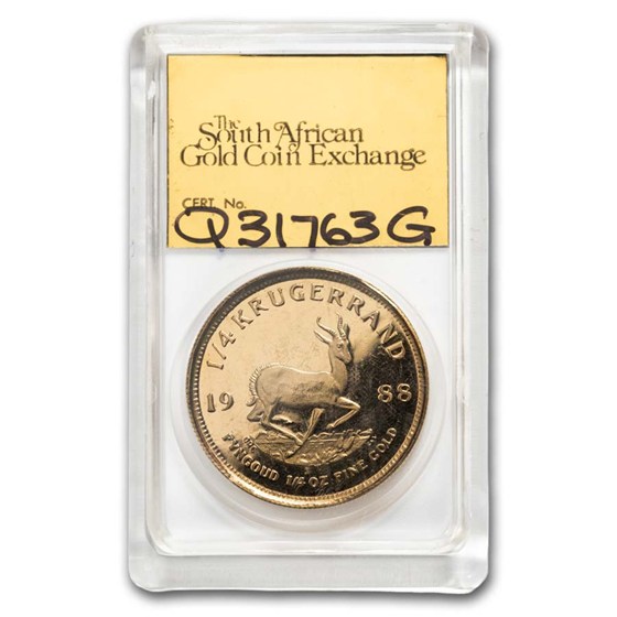 1988 South Africa 4-Coin Gold Krugerrand Proof Set (SAGCE)