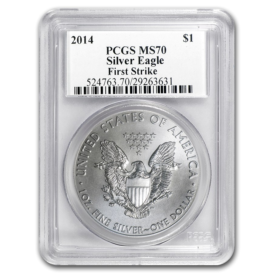 2014 American Silver Eagle MS-70 PCGS (FS®, Mercanti Signed)