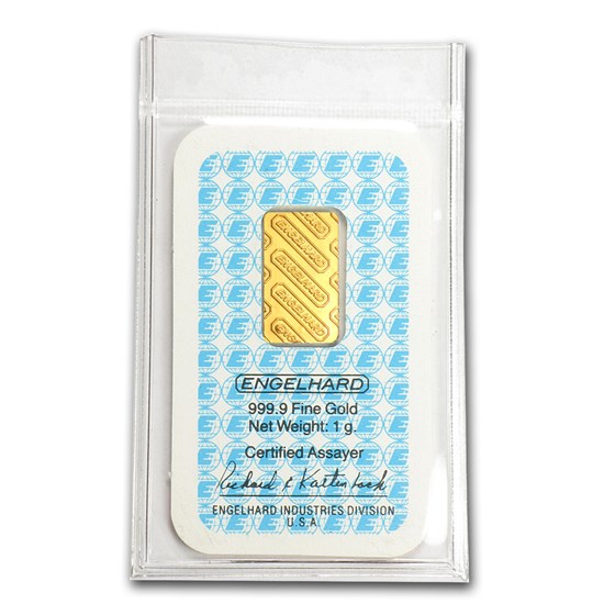 1 gram Gold Bar - Engelhard (In Assay)