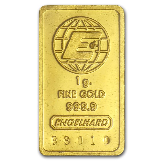 1 gram Gold Bar - Engelhard (In Assay)