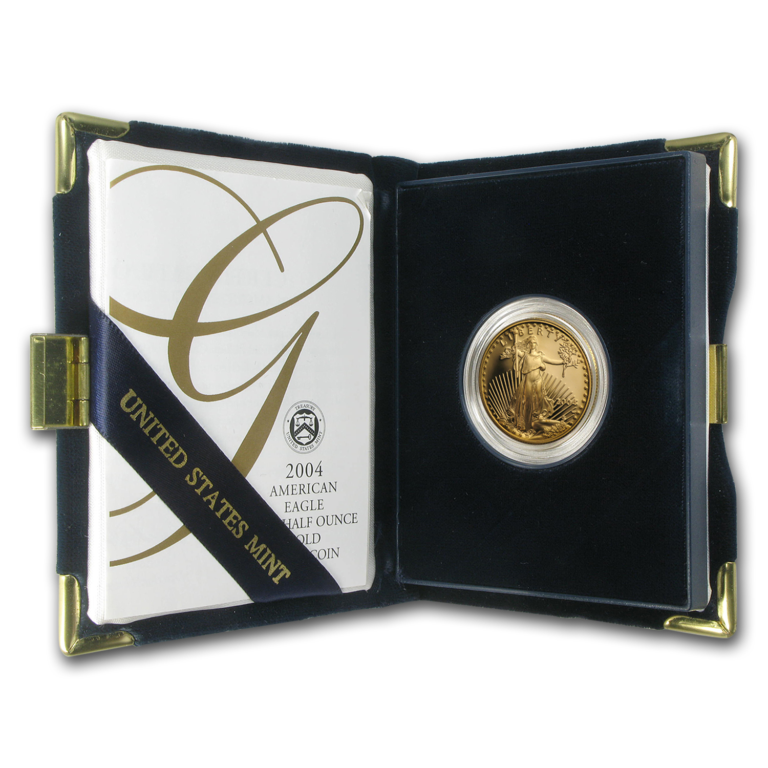 2004-W 1/2 oz Proof American Gold Eagle (w/Box &amp; COA)