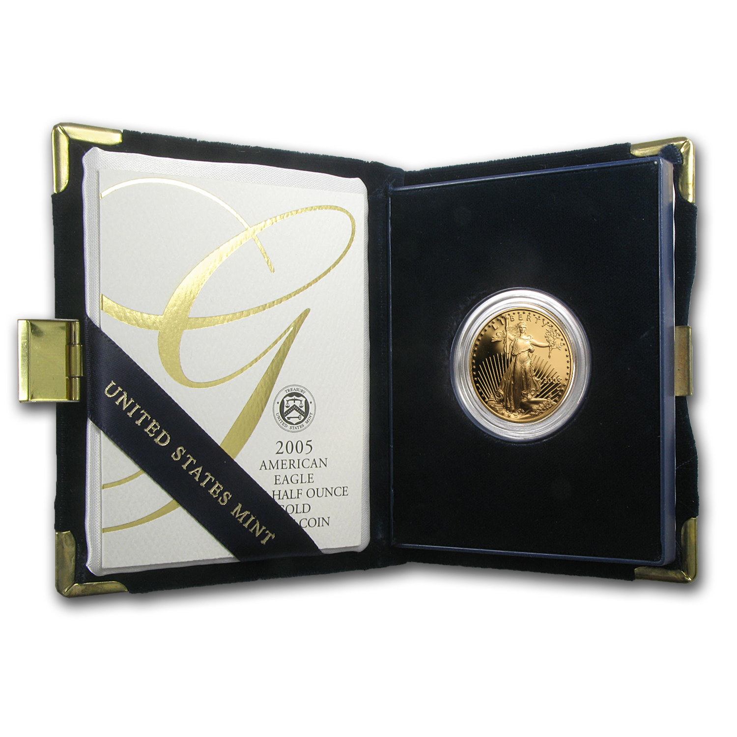 2005-W 1/2 oz Proof American Gold Eagle (w/Box &amp; COA)
