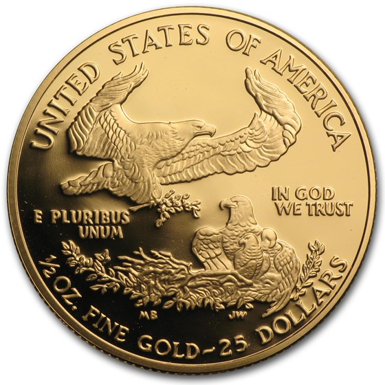2005-W 1/2 oz Proof American Gold Eagle (w/Box &amp; COA)