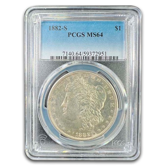 1882-S Morgan Dollar MS-64 PCGS