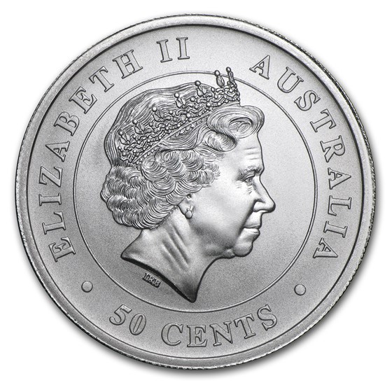 2015 Australia 1/2 oz Silver Great Hammerhead Shark BU