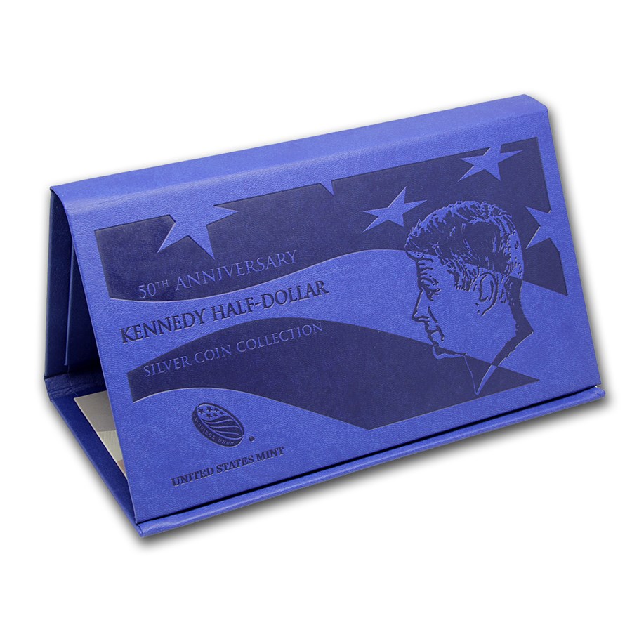2014 4-Coin 50th Anniv Kennedy 1/2 Dollar Proof Set (w/Box & COA)