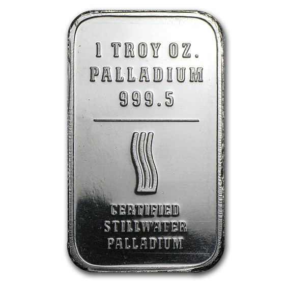 1 oz Palladium Bar - Johnson Matthey Lewis &amp; Clark (No Assay)