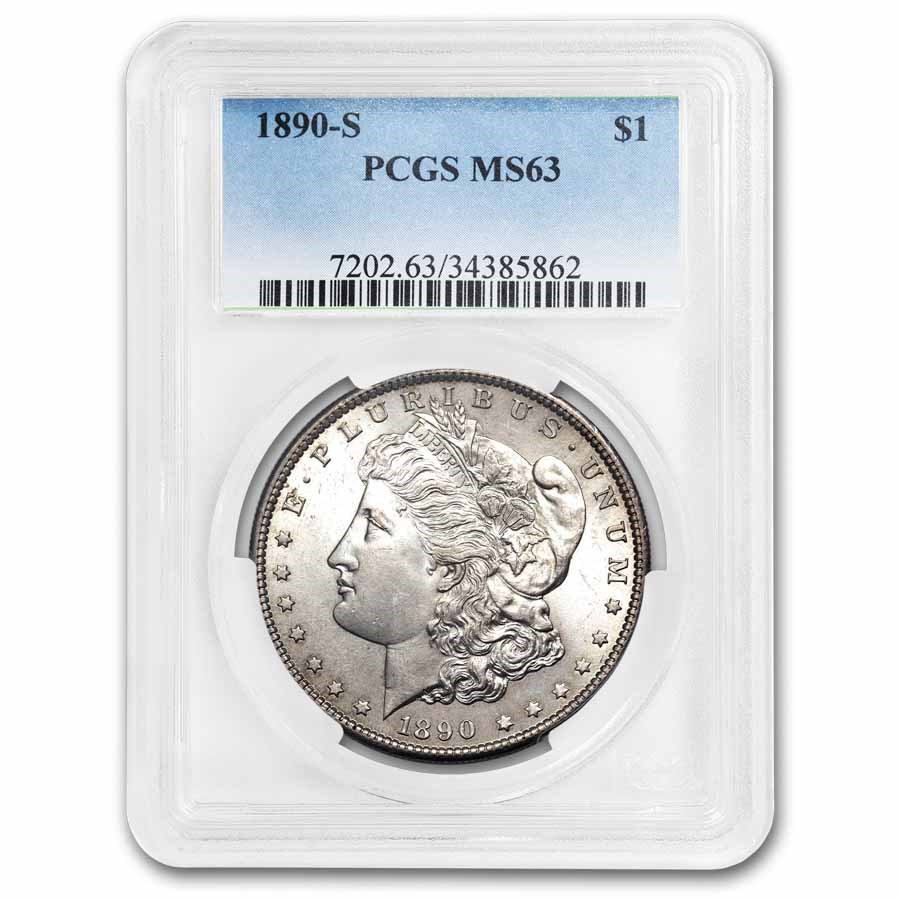1890-S Morgan Dollar MS-63 PCGS