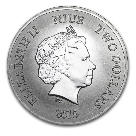 2015 Niue 1 oz Silver $2 Lunar Goat