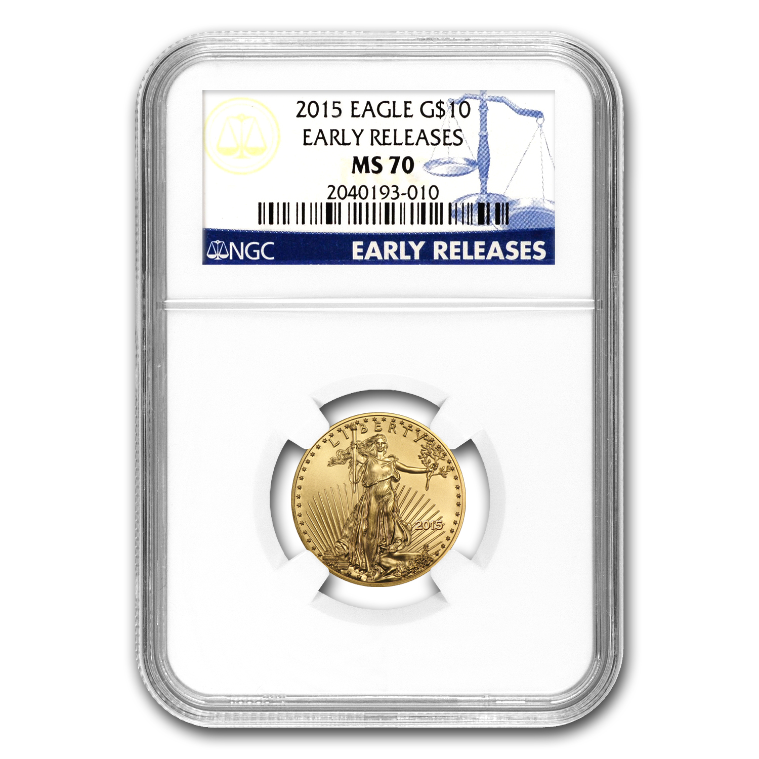 2015 1/4 oz American Gold Eagle MS-70 NGC (Early Releases)