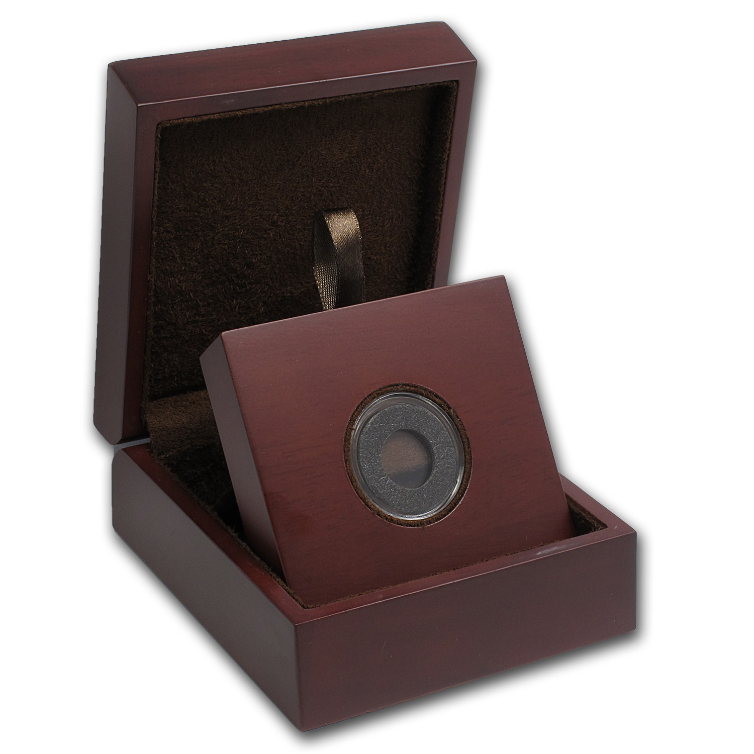 APMEX Wood Gift Box - Includes 14 mm Holder with Gasket