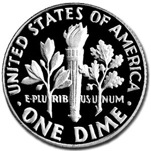 1995-S Silver Roosevelt Dime Gem Proof