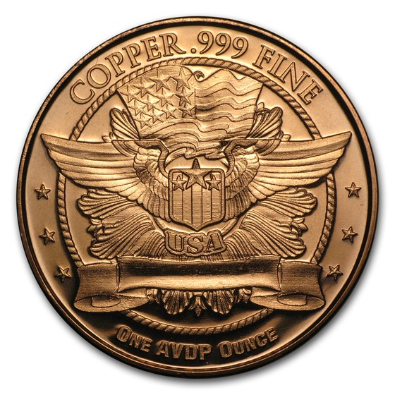1 oz Copper Round - Mercury Dime