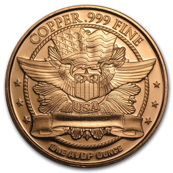 1 oz Copper Round - U.S. Quarter