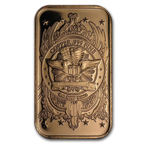 1 oz Copper Bar - Saint-Gaudens
