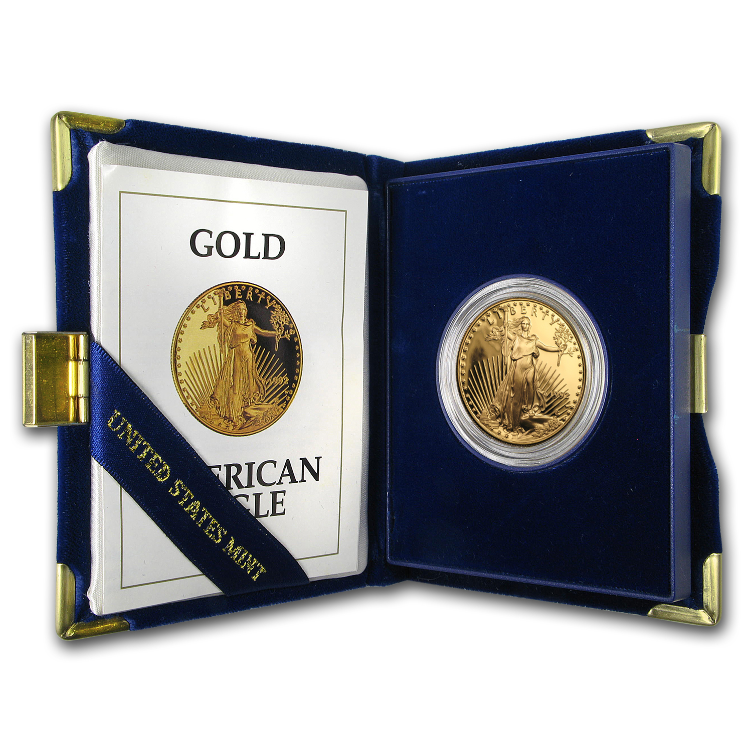 1992-W 1 oz Proof American Gold Eagle (w/Box &amp; COA)
