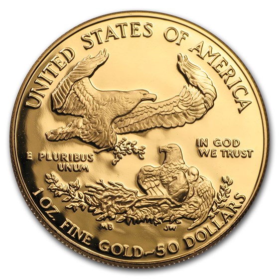 1992-W 1 oz Proof American Gold Eagle (w/Box &amp; COA)