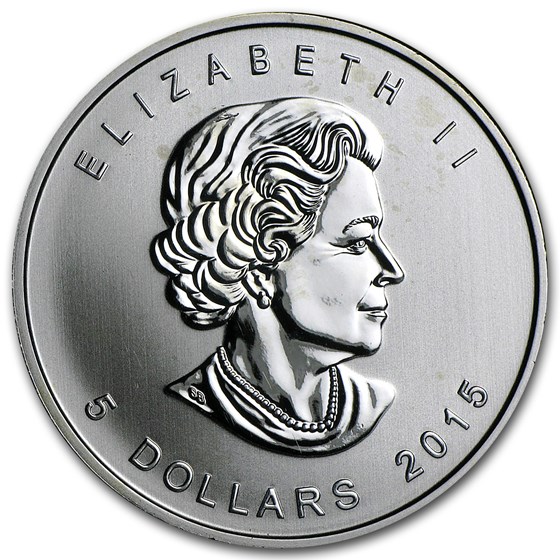 2015 RCM 1 oz Silver Birds of Prey Red Tailed Hawk (Spotted/Dmgd)