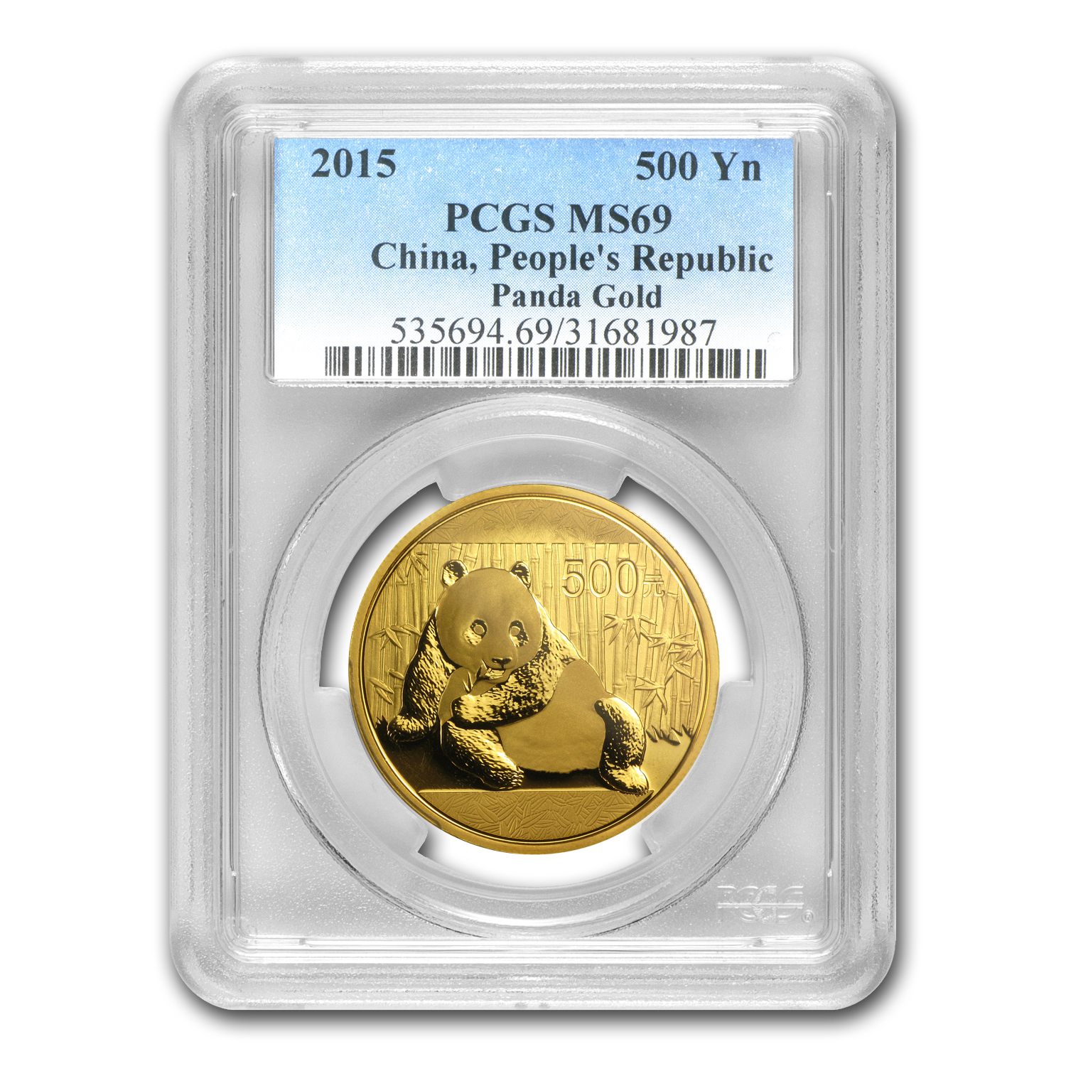 2015 China 1 oz Gold Panda MS-69 PCGS