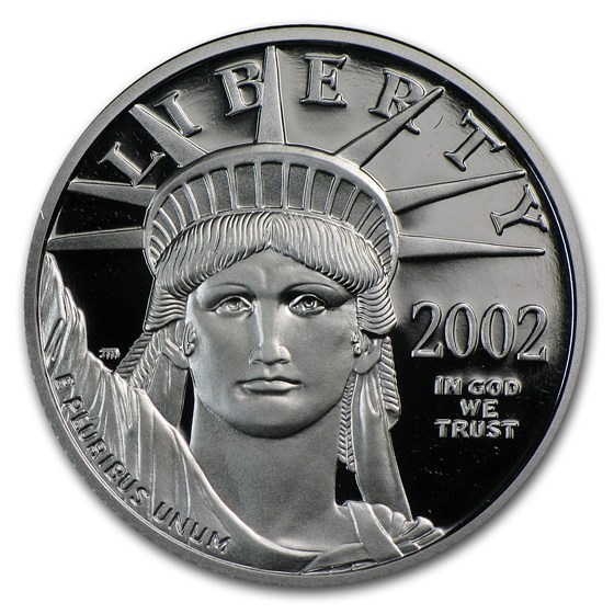 2002-W 1/4 oz Proof American Platinum Eagle (w/Box &amp; COA)