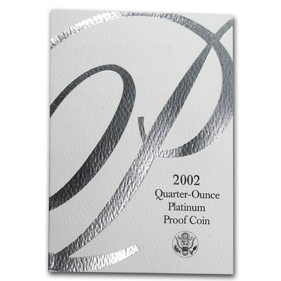 2002-W 1/4 oz Proof American Platinum Eagle (w/Box &amp; COA)