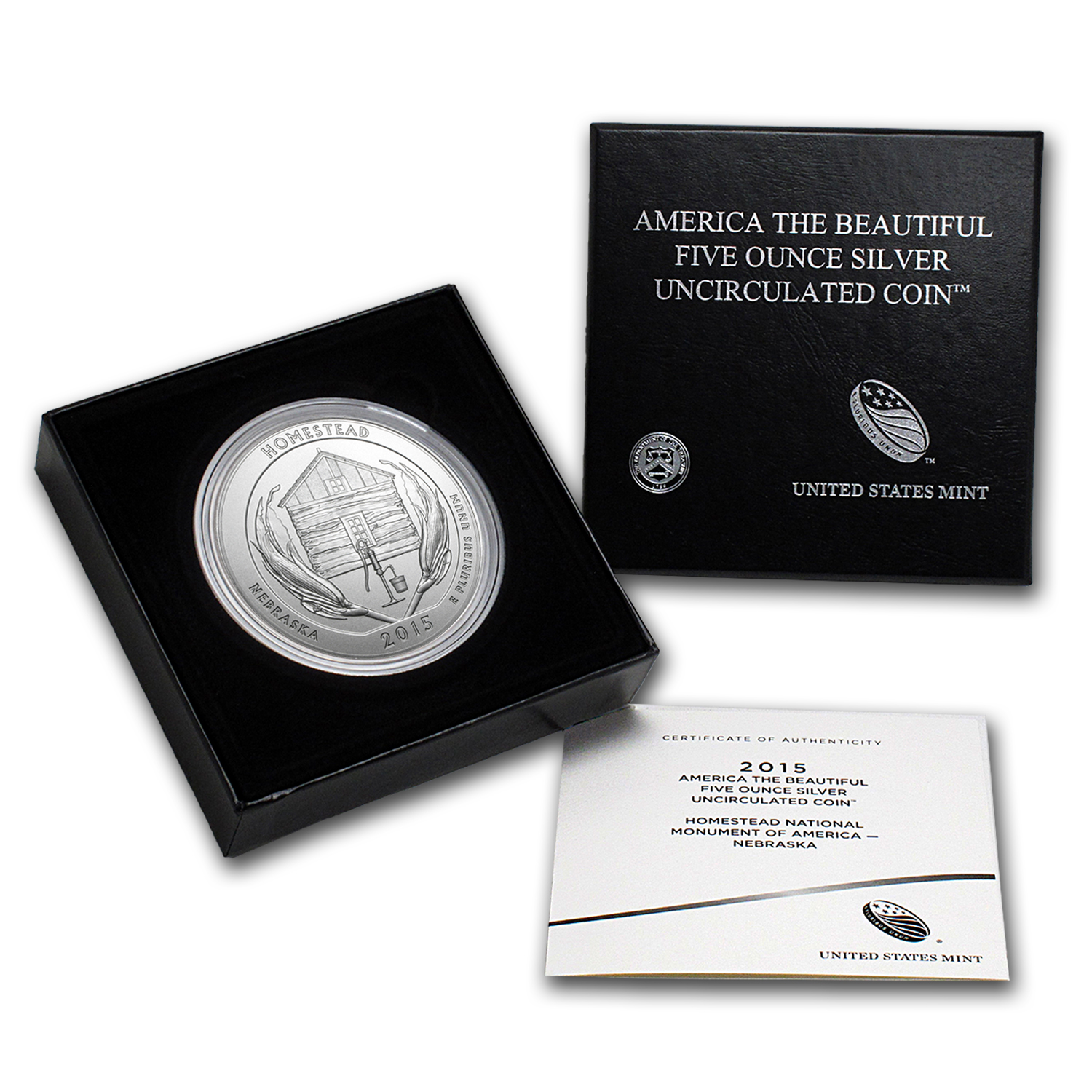 2015-P 5 oz Silver ATB Homestead (w/Box &amp; COA)