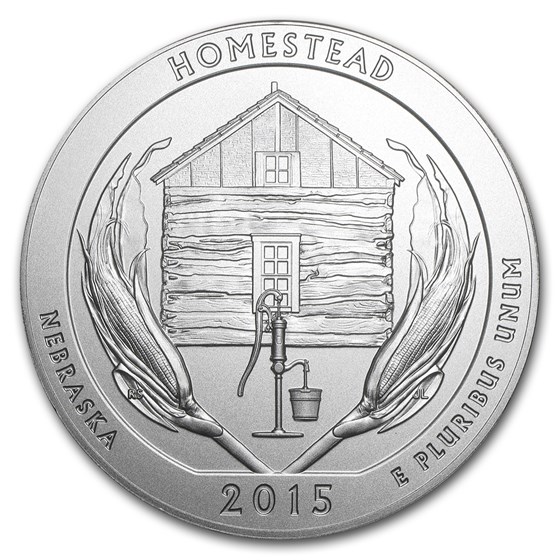 2015-P 5 oz Silver ATB Homestead (w/Box &amp; COA)