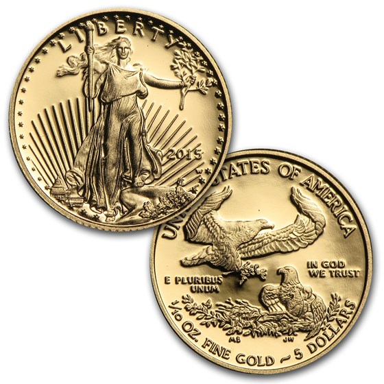 2015-W 4-Coin Proof American Gold Eagle Set (w/Box &amp; COA)