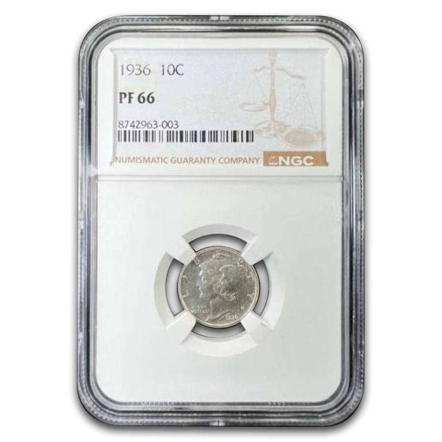 1936 Mercury Dime PF-66 NGC