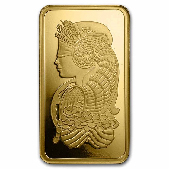 100 gram Gold Bar - PAMP Lady Fortuna Veriscan® (In Assay)
