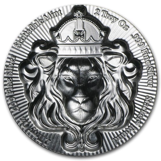 2 oz Silver Round - Scottsdale Lion Stacker®