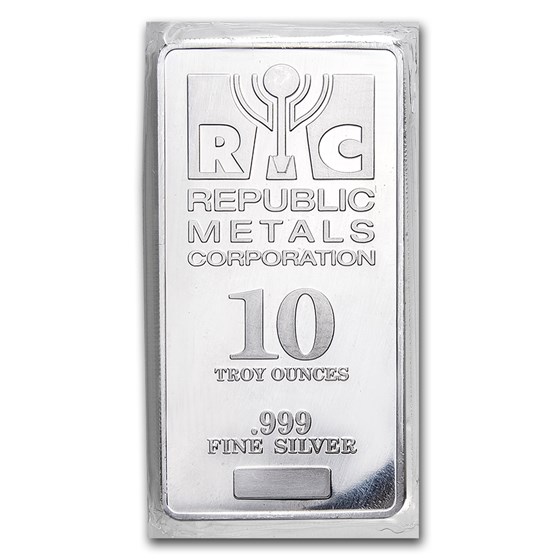 10 oz Silver Bar - Republic Metals Corp. (RMC)